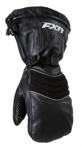 Fxr leather mittens black