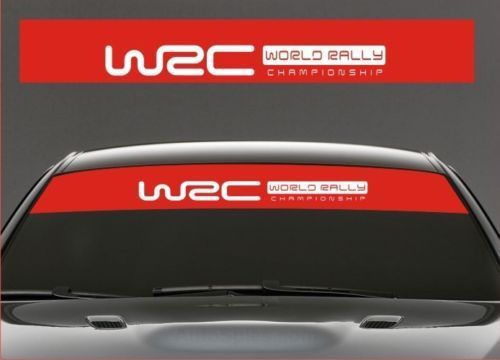 Wrc sunstrip vinyl decal stickers windshield eyebrow 8&#034; x 51&#034; 20x130cm