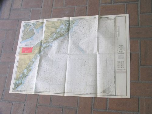 1987 waterproof sailboat chart # 55 wildwood ney jersey - manasquan nj 2 sides