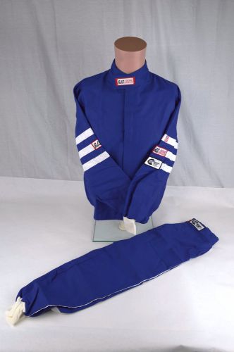 Rjs racing sfi 3-2a/1 classic 2 pc suit fire suit blue size xs &amp; 14/16