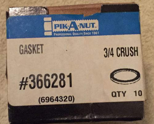 New box of 10- 3/4 crush oil drain plug gasket #366281