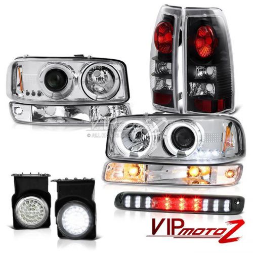 03 04 05 06 sierra 2500hd roof cab light fog lamps tail brake bumper headlamps