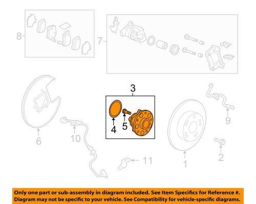 Honda oem 42200ta0a51 rear hub &amp; bearing assembly 42200-ta0-a51