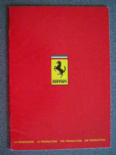 Super original &amp; rare 1984 ferrari full line the production color booklet 24pp