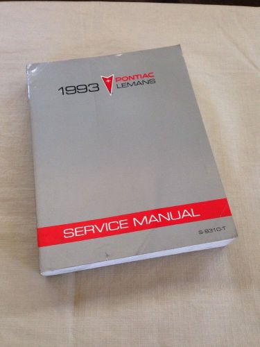 Original factory service repair shop manual 1993 pontiac lemans