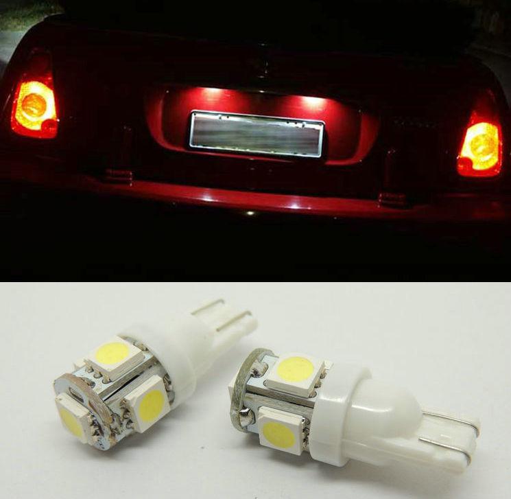 2x white led license plate light bulb lamp 168 194 921 2825 t10 w5w