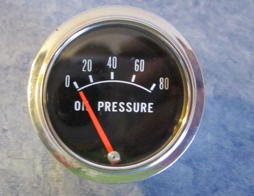 Vintage oil pressure gauge 0 - 80 u.s.a.