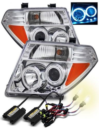 Fit 05-08 frontier 05-07 pathfinder ccfl projector headlight chrome w/4300k hid