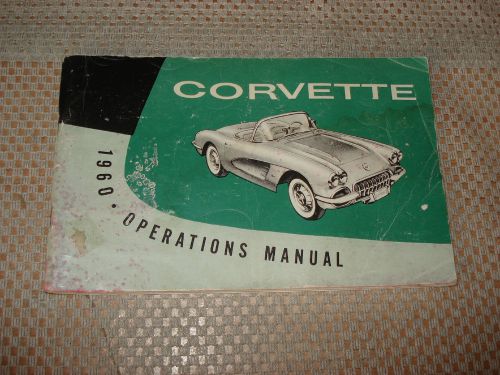 1960 chevy corvette owners manual glove box book