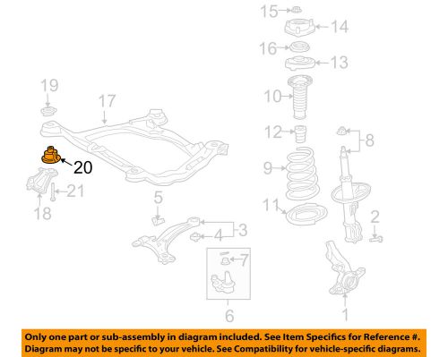 Toyota oem 04-15 sienna front suspension-engine cradle insulator left 5221708010