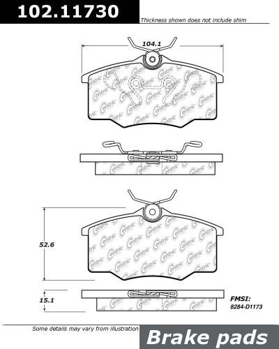 Disc brake pad-c-tek metallic brake pads-preferred front centric 102.11730