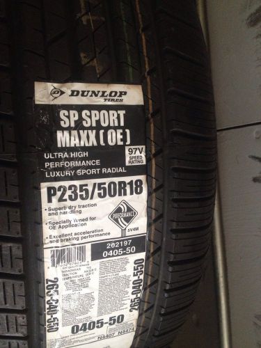 1 new dunlop sp sport maxx a/s oe  235 50 18 97vr