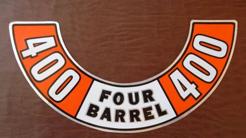 Mopar 400 four barrel air cleaner decal