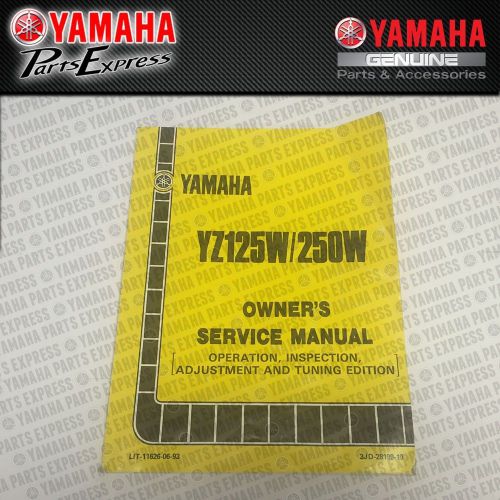 Used 1989 yz 125 250 genuine yamaha owners service shop manual lit-11626-06-93