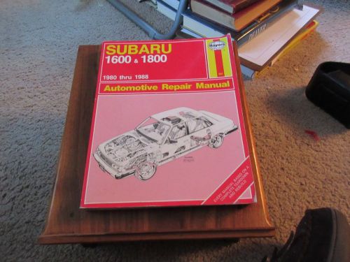 1980 thru 1988 haynes subaru 1600 &amp; 1800 automotive repair manual