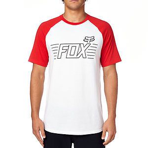 Fox racing conjurer mens short sleeve t-shirt optic white/red