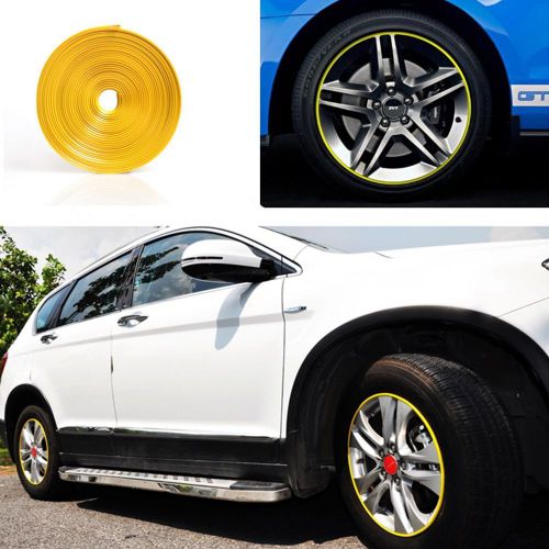 Car wheel hub rim tire anti-scratch protector rings 3m tape sticker rubber strip