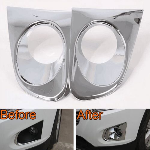 Brand new chrome 2pcs front fog lights lamp shape cover trim for trax 2014