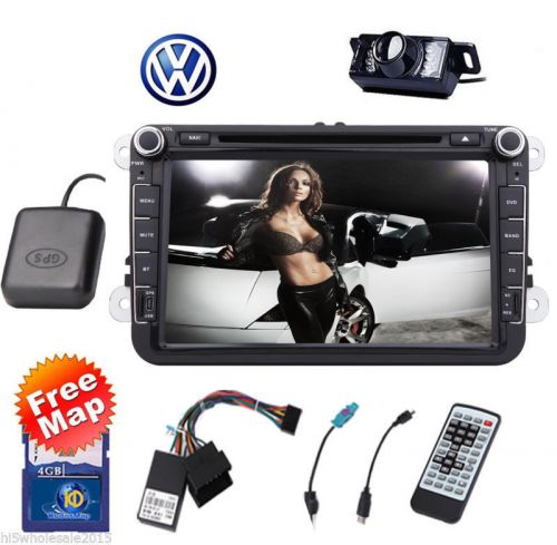 8&#034; 2din gps car dvd player autoradio stereo for vw golf jetta passat polo cc+cam