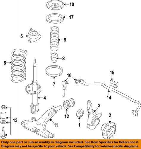 Hyundai oem 5172038110 03-14 sonata front wheel bearings 51720-38110