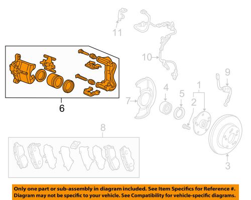 Honda oem 98-02 accord front brake-caliper 06452s87506rm