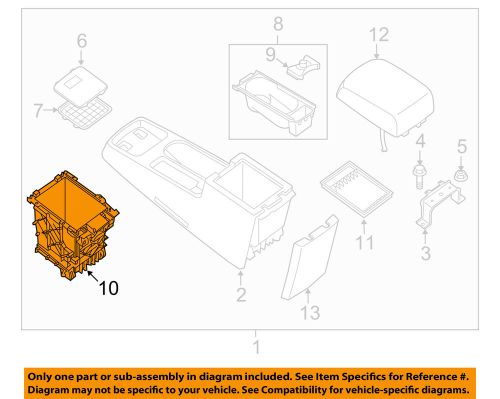 Nissan oem 07-08 sentra center console-tray 969a1et00c