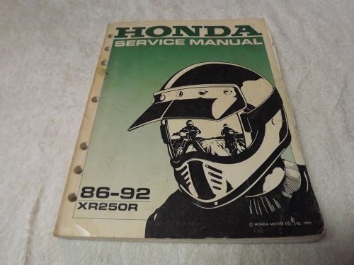 Honda 86-92 xr250r service manual