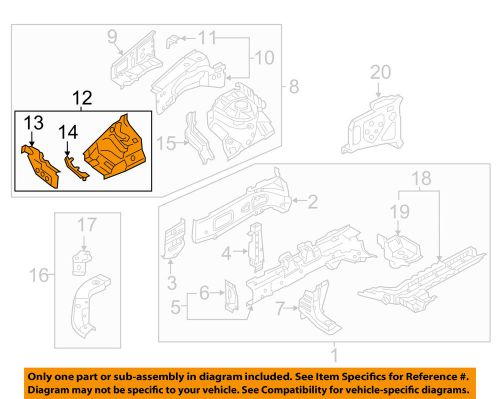 Mitsubishi oem 14-16 outlander-fender trim-front right 5220g986