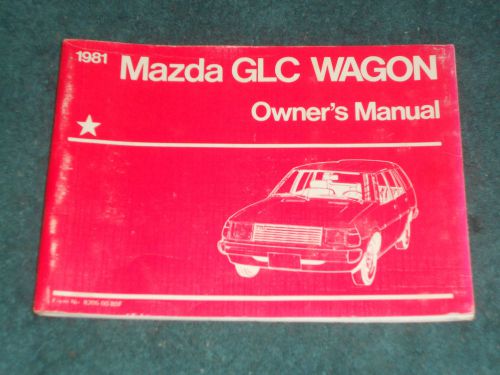 1981 mazda glc wagon owner&#039;s manual / original mazda  guide book