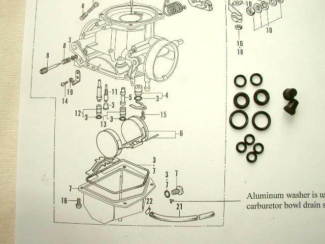 Honda cb350 cl350 cb cl 350 carburetor cleaning kit 1968-1973