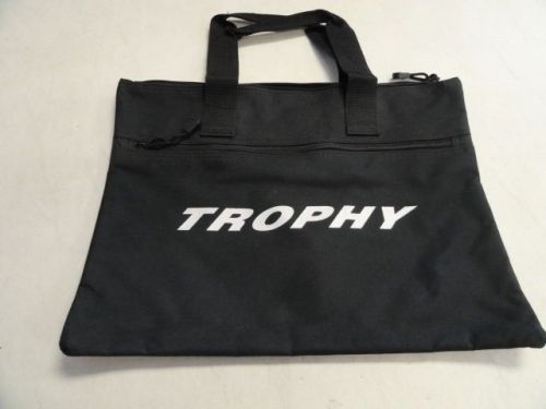 Trophy storage bag black / white canvas 15 5/8&#034; x 12&#034; marine boat