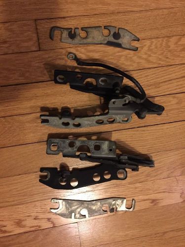 1997-2003 bmw e39 525 528 530 540 hood hinge hinges left &amp; right pair black oem