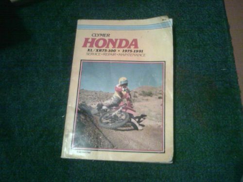 Clymer honda  service repair book xl/xr 75 to 100 1975 to 1991