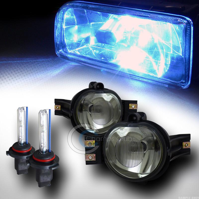 10000k hid xenon+smoke front bumper fog lights k2+switch 02-09 dodge ram durango