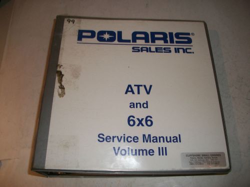 New price!  1999 polaris atv and 6x6 factory service shop repair  manual