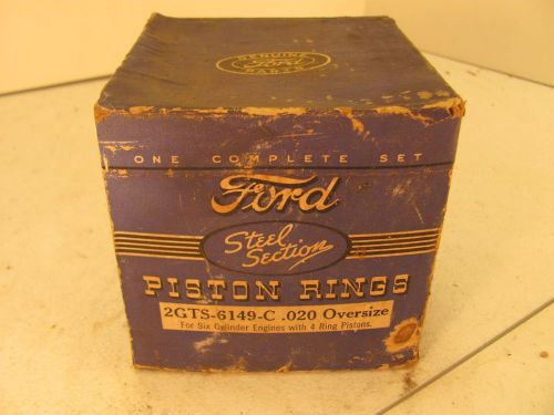 Ford piston rings 2gts-6149-c .020 oversize for six cyl 4 ring pistons unopened