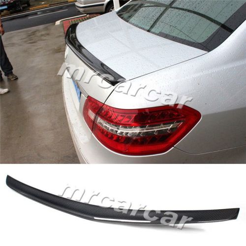 Carbon fiber rear trunk spoiler lip wing for mercedes benz w212 e class 10-13