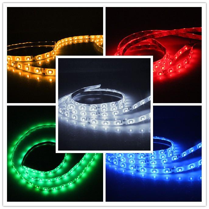 5m car 3528 smd led flexible strip light white blue green red 12v waterproof us