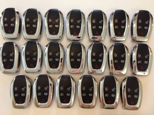 Lot of 20 jaguar xj xj-l 10-15 remote oem smart key less entry fob chrome keyles