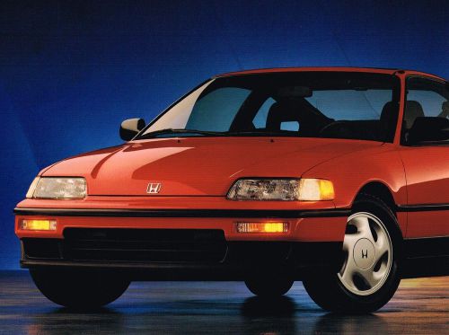 Lrg. 1990 honda crx brochure with specifications: hf,si,cr-x