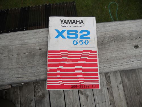 1971 650 yamaha riders/owners manual for xs2 650