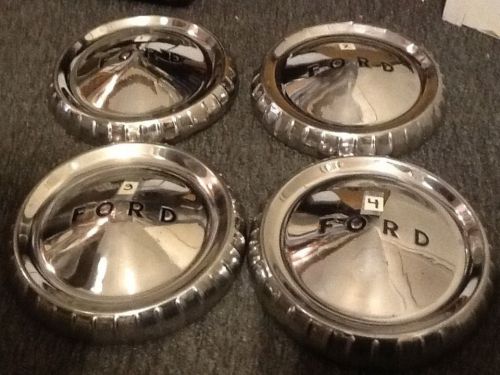 1960, 61, 62, 63 ford falcon, ranchero, econoline dog dish hubcaps, set of 4