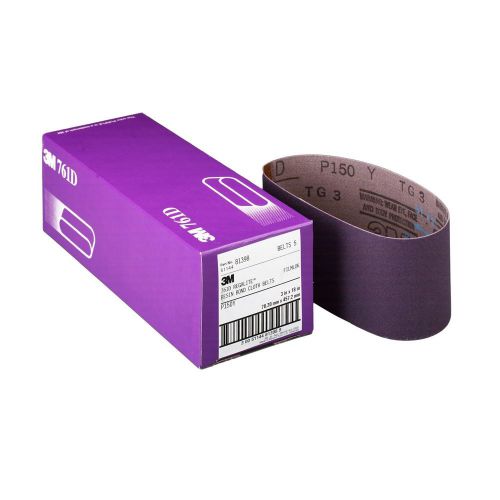 3m 81399 3-inch by 21-inch purple regalite resin bond 50 grit cloth sanding b...