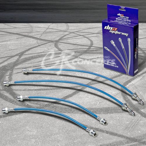 High performance stainless steel braided brake line 81-83 mazda rx7 fb 12a blue