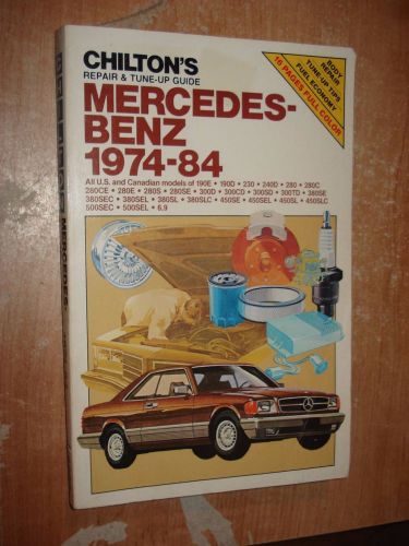 1974-1984 mercedes benz shop manual chiltons service repair book 75 76 77 78 79