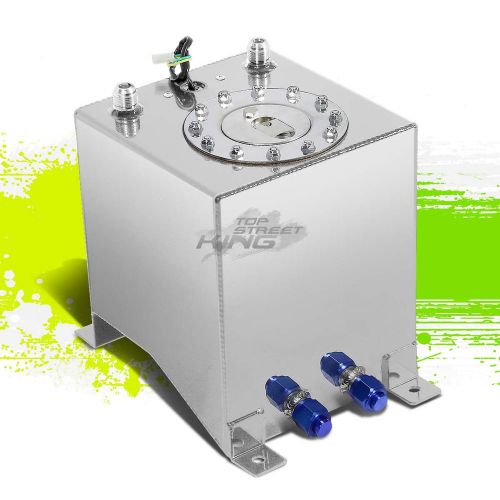 2.5 gallon/9.5l lightweight polish aluminum gas fuel cell tank+sender 8x8.25x10&#034;