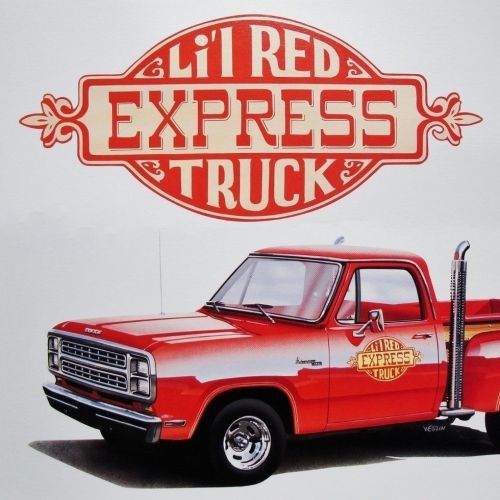 L&#039;il red express truck dodge: 1979 360 adventurer lil - 28 dealer posters prints