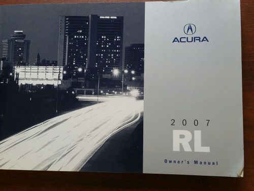 2007 acura  rl owners manual