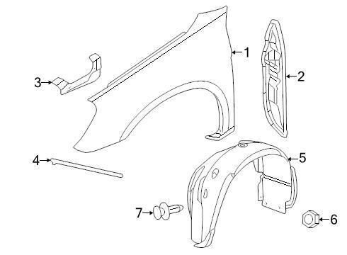 Chrysler oem  fender 05074402ae image 1