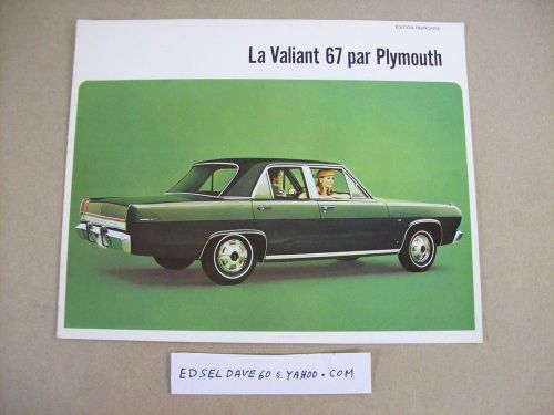 1967  plymouth valiant  brochure , french canadian .